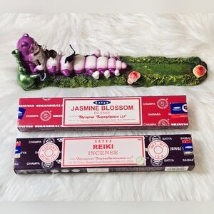 Caterpillar Incense Holder And Sticks